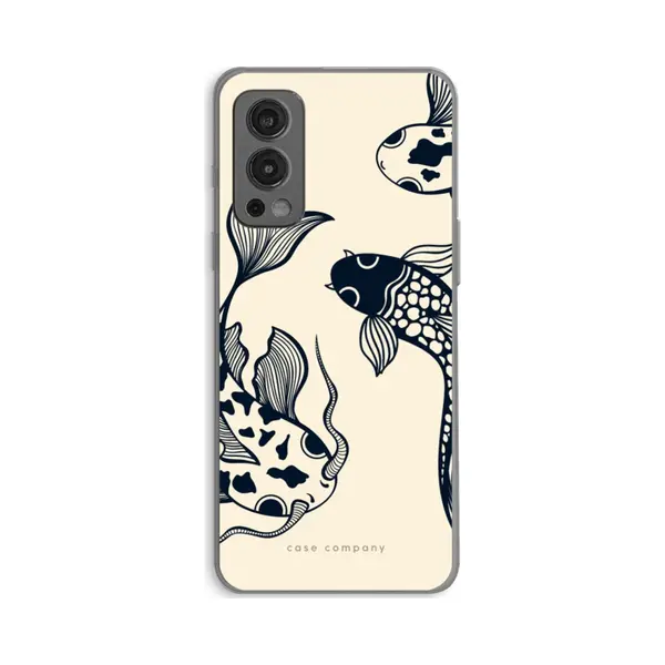 Case Company® - Hoesje Geschikt Voor OnePlus Nord 2 5G Hoesje - Black Koi - Soft Cover Telefoonhoesje - Bescherming Aan Alle Kanten En Schermrand thumbnail