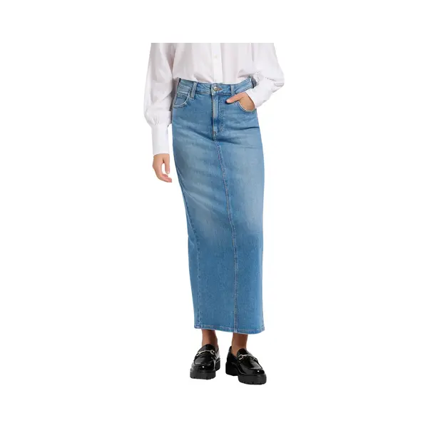 Lee Back Slit Lange Rok Blauw 30 Vrouw thumbnail