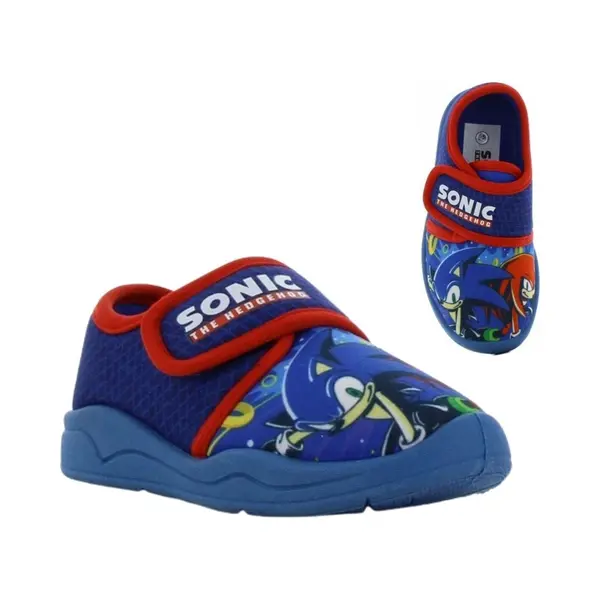 Leomil Sonic Hausschuhe Jungen Kinder Pantoffeln 28, Ideal Für Kindergarten Oder Zuhause, Blau thumbnail