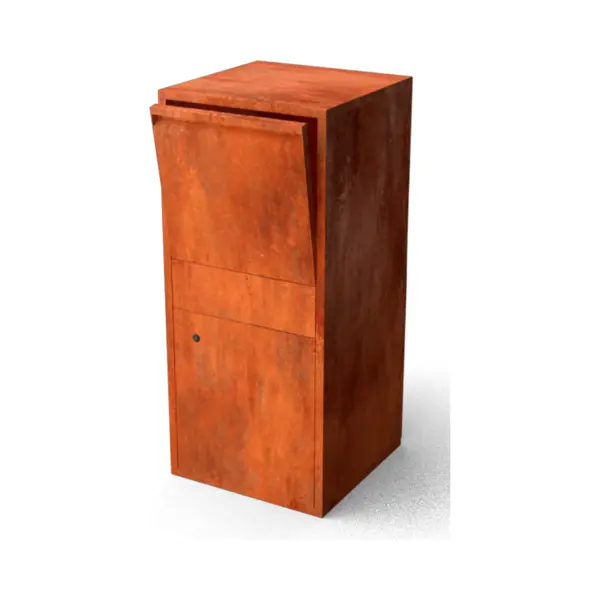 Geroba Brievenbus GiftuC1 – Cortenstaal – 420×420×950 Mm thumbnail