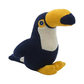 Cute Since 1999 - Katoenen Knuffel - Blauwe Toekan - Baby Knuffel - 20cm