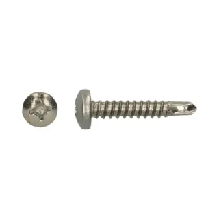 Fixmasters Zelfborende Plaatschroeven - Phillips 2 Cilinderkop - 3, 5 X 16mm - Voldraad - Rvs (200 Stuks)
