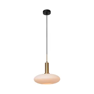 Lucide Pendelleuchte Singala, Ø 30 Cm, Glas, 1-flammig, Opal, E27