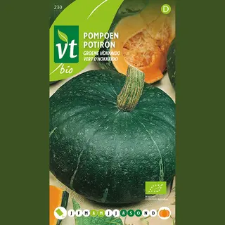 Vt Pompoen Groene Hokkaido Zaden - Donkergroene Schil Met Zoet Geel-Orange Vruchtvlees