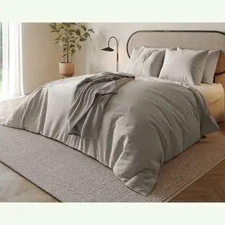Clarysse Dekbedovertrek Noa 260x240 Cm (grijssteen 3041) Zonder Slopen
