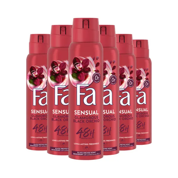 6x Fa Deodorant Spray Glamorous Black Orchid 150 Ml thumbnail