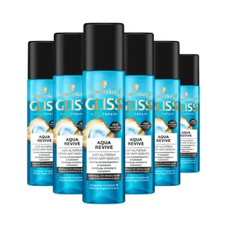 6x Gliss Aqua Revive Anti-Klit Spray 200 Ml