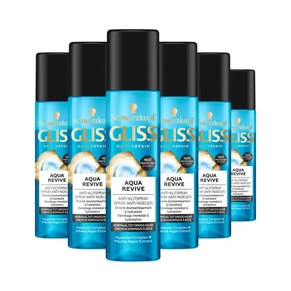 6x Gliss Aqua Revive Anti-Klit Spray 200 Ml thumbnail