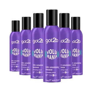 6x Got2b Volumania 24H Volumizing Mousse 250 Ml