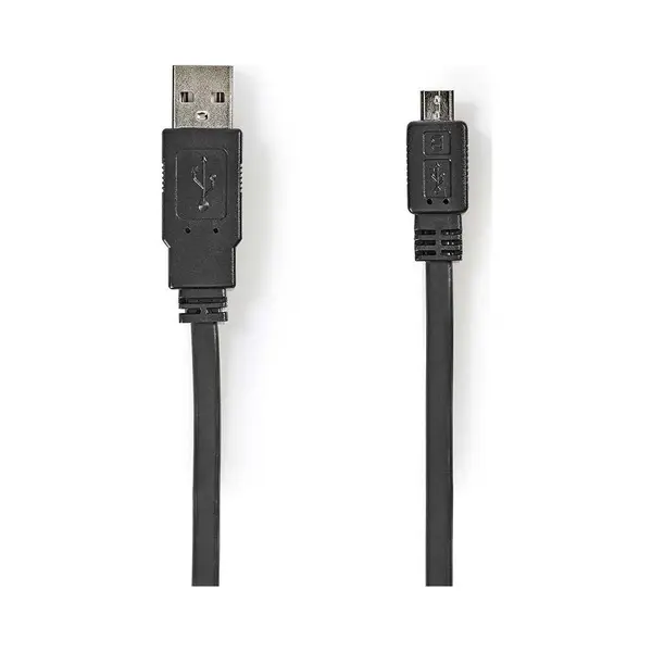 Nedis CCGP60410BK10 Usb-kabel Usb 2.0 1 m Usb A Micro-Usb B Zwart thumbnail
