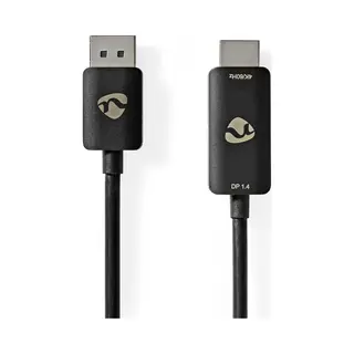Nedis CCGP37108BK18 Videokabel-Adapter 1,8 m Hdmi Typ A (Standard) DisplayPort Schwarz