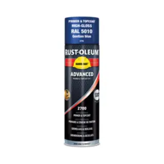 Rust-Oleum Hard Hat Advanced Spuitbus Hoogglans - Ral 5010 Gentiaanblauw - 0, 5L