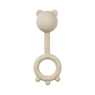 Nattou Silikon-Rassel, Bär, Ca. 16 Cm, Bpa-frei, Silicone, Tonfarben