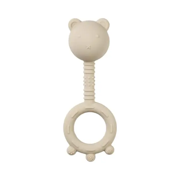 Nattou Silikon-Rassel, Bär, Ca. 16 Cm, Bpa-frei, Silicone, Tonfarben thumbnail