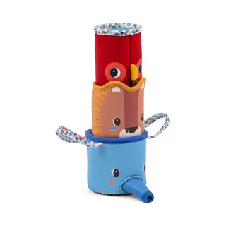 Lilliputiens - Badspeelgoed - Stapelbekers (Set Van 3) Jack De Leeuw - De Set Bestaat Uit Drie Kopjes Met Verschillende Waterstralen, Voor Extra