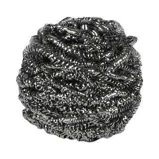 Urban Living Schuursponsjes - Rvs - 6x - Pannenspons - 6 Cm - Zilver - Schoonmaken - Scrubben