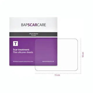 Bapscarcare T - Dünnes Silikonpflaster - Linderung Von Narbenbeschwerden - Uneingeschränkte Bewegungsfreiheit - Wiederverwendbar - Sehr Flexibel Und