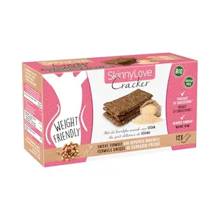 SkinnyLove - Sesam Boekweit Cracker - Afslanken - Hongerstillend - Glutenvrij - Ontbijttaart - Maaltijdreep