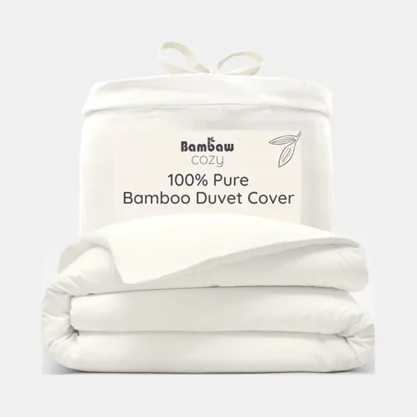 Bambaw Bamboo Single Duvet Cover, 135x200 Cm, Antiallergic Cooling Sheet, 100% Bamboo Viscose Bedding, Single Bed Luxury Bedding, Sustainable, Soft & thumbnail