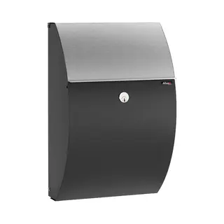 Allux Brievenbus 7000 Zwart/rvs Klep