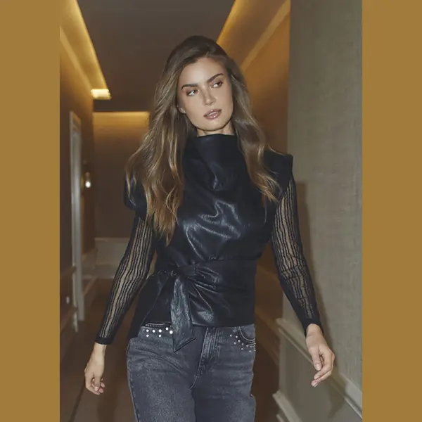 Co'Couture Co Couture BarbCC O-Neck Blouse Zwart thumbnail