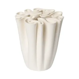 Ferm Living - Vase Dedali - White - Sandstone