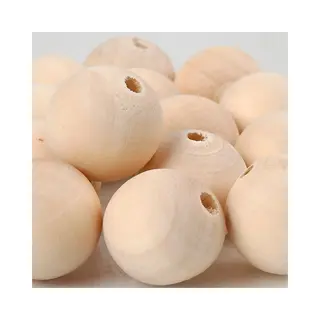 Creativ Company 566680 kabelbeschermer Ronde kraal Hout Naturel hout 14 stuk(s)