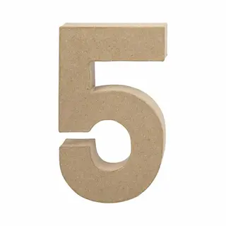 Creativ Company Number, 5, 19.7 cm, W: 11.5 cm, 2.6 cm, 1 pc