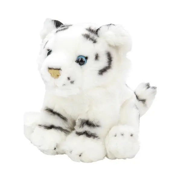 Nature Planet Pluche Witte Tijger Knuffel - 18 Cm - Dieren Speelgoed thumbnail