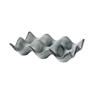 Broste Copenhagen Nordic Sea Ei Tray W10 X L15 X H3 Cm - Glazed Stoneware