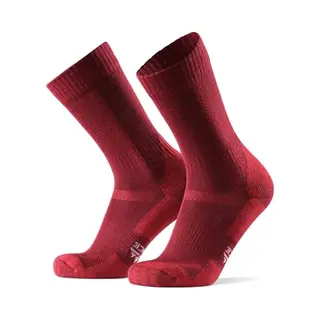 Danish Endurance Hiking Socks, Warm Merino Wool Walking Socks For Winter, For Men & Women, Unisex, Wine Red, 3-5