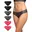 Zwart/Grijs/Roze - 6 pack
