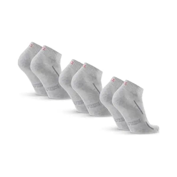 Danish Endurance Kurze Sportsocken Aus Bio-Baumwolle, Alltag Und Fitnessstudio, Unisex, Herren & Damen, (3│6 Pack) Grau 39-42 thumbnail