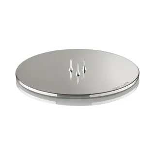 Ester & Erik [W1025] Candle Plate Medium, 1 Stück, Silver, Shiny [1STÜCk]