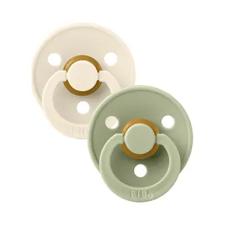 Bibs Colour Klassieke speen Symmetrisch Latex Ivoor, Salie
