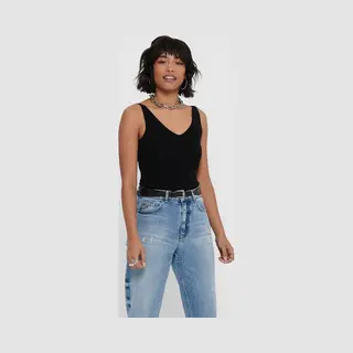Only 15180497 Tank Top V-Ausschnitt Ärmellos Nylon, Viskose