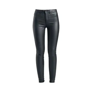 Noisy May NMCallie High Waist Skinny Coated Pants Jeans Schwarz In M