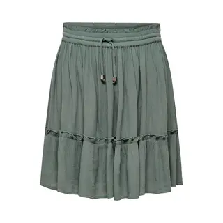 Only Minirock "Onlibiza Life Short Skirt Wvn Noos" Mit Volant