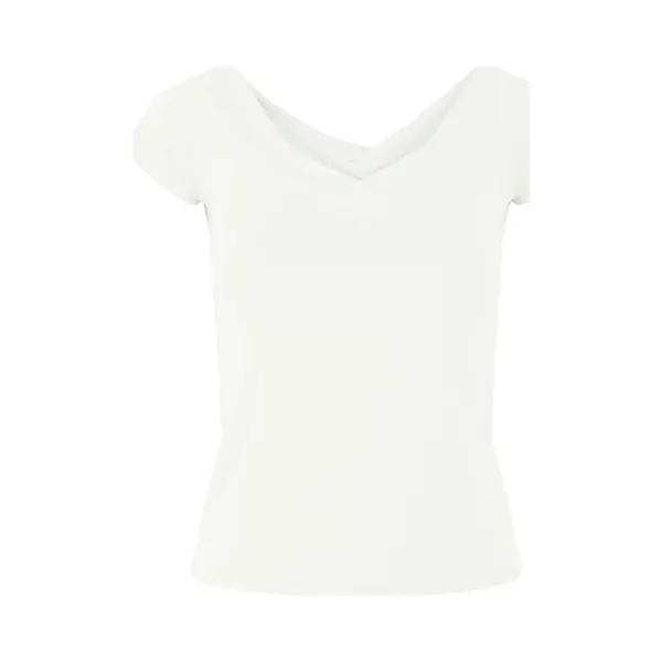 T-Shirt Mit V-Ausschnitt Und Freien Schultern, Damen Pieces Maliva thumbnail