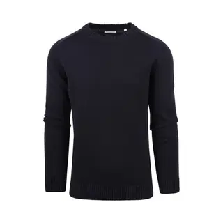 Rundhals-Pullover Aus Einfarbiger Maschenware KnowledgeCotton Apparel