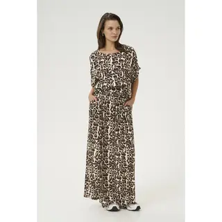 Kaffe Rok Kaedita Amber Skirt 10509813 107281 Naturel Leopard Print Dames Maat - W38