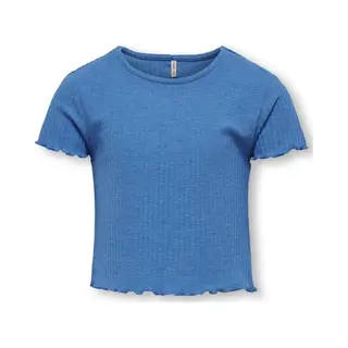 Only Kognella S/S O-Neck Top Noos Jrs Meisjes T-shirt - French Blue - Maat 122/128