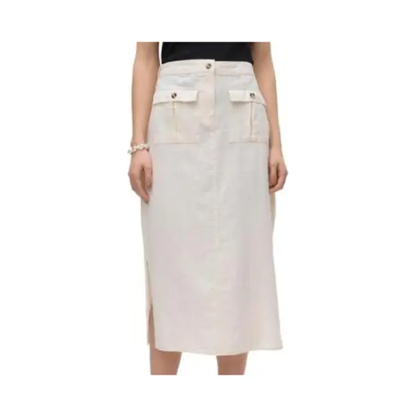 Vero Moda, Damen, Röcke, Vmluna Midirock Rock, Weiss, (S) thumbnail