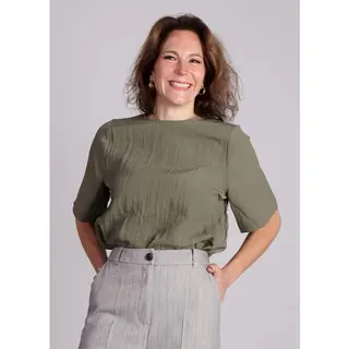 MbyM Hattie-S-M Top Met Structuur Groen