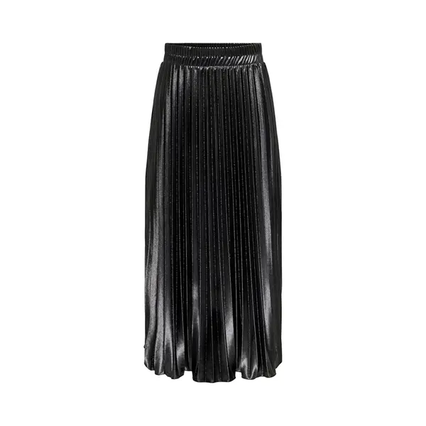 Only Damen Onllyon Pleated Shine Skirt Jrs Rock, Black, M thumbnail