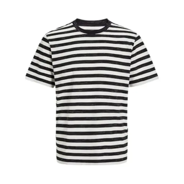 Jack & Jones Jack&Jones Jorvarenna Stripe Tee Ss Crew Neck Heren T-shirt - Black Cloud Dancer thumbnail