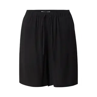 Only Damen Onlsiesta Mw Pull-Up Linen Bl Shorts Os, Black, Xs