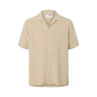 Selected Homme Selected - Heren Overhemden Sal Relax Fit Overhemd Oatmeal - Beige - Maat S