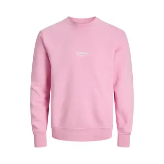 Jack & Jones Sweatshirt 'JJESoho' Lichtroze / Wit