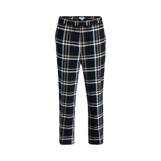 Jack & Jones Pyjamabroek 'JACRimon' Lichtbruin / Zwart / Wit